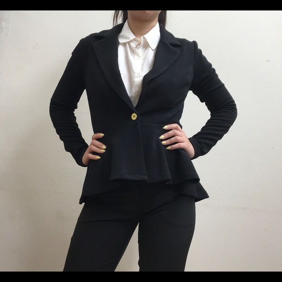 Jackets & Blazers - Peplum Black Blazer